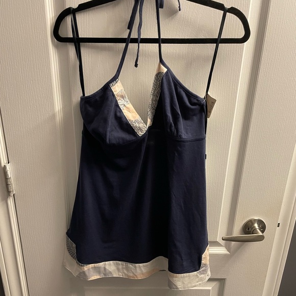Gentle Fawn large halter top navy with pattern trim still with tags. - Picture 2 of 9